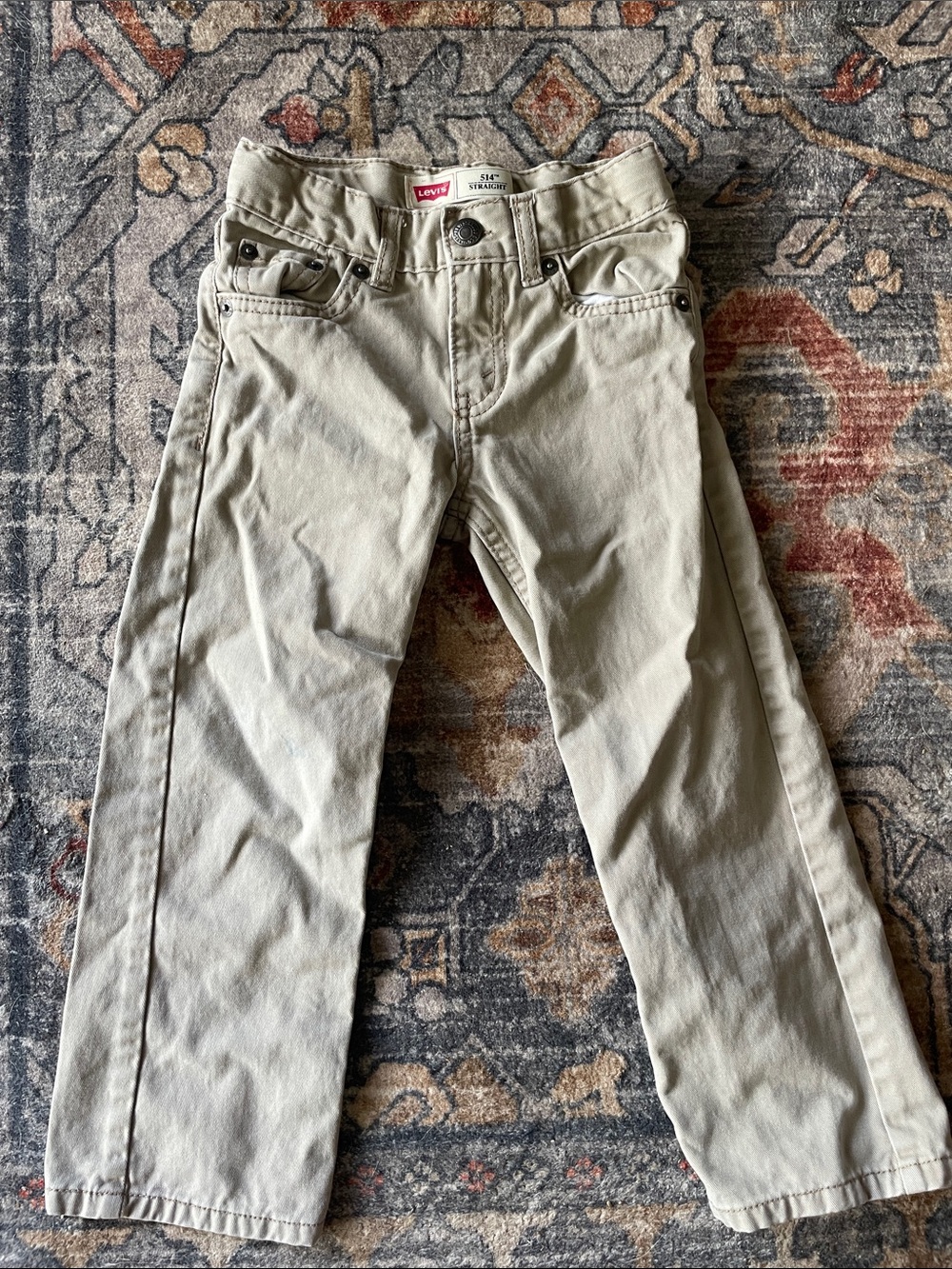 Levi's Light Beige Straight Leg Kids Jeans